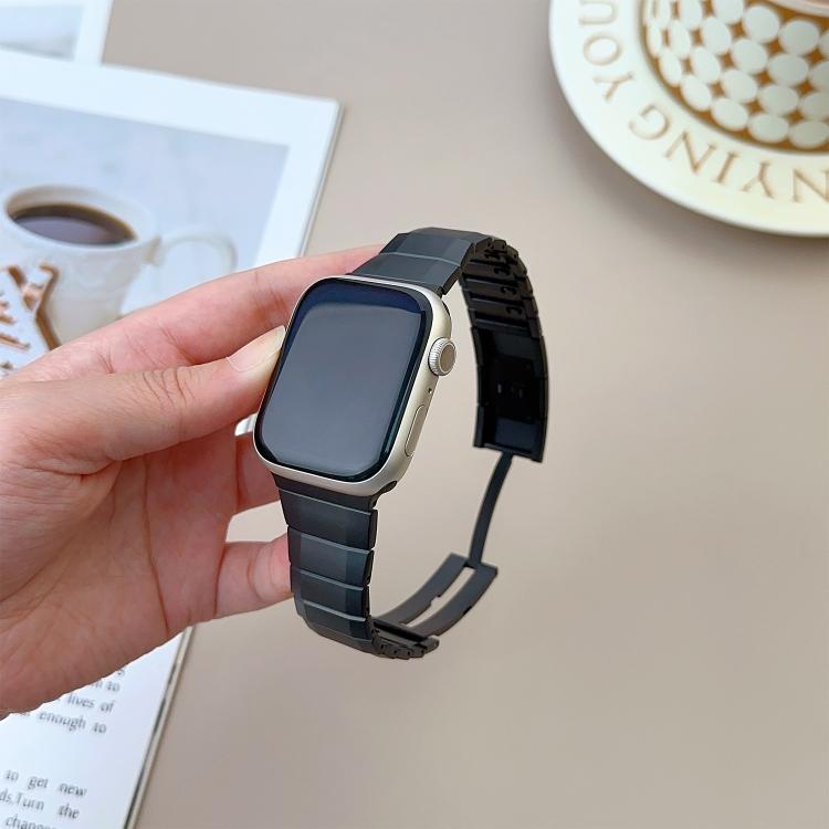 For Apple Watch 46mm / 49mm / 45mm / 44mm Curved Side Detachable Stainless Steel Watch Band