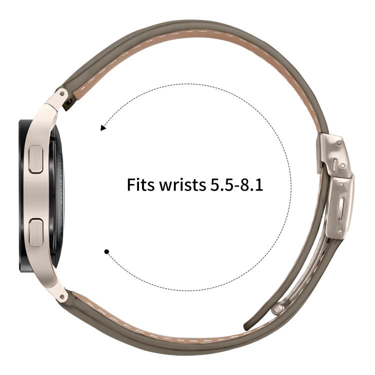 For Samsung Galaxy Watch 7 40 / 44mm Lychee Texture Starlight Turtle Back Buckle Leather Watch Band