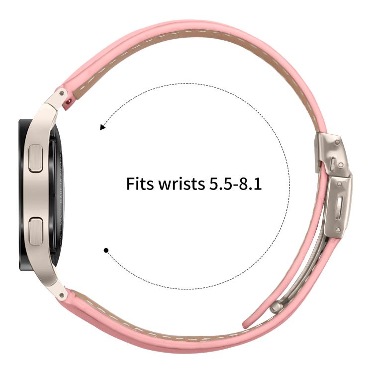 For Samsung Galaxy Watch 7 40 / 44mm Quick Release Lychee Texture Starlight Turtle Back Buckle Leather Watch Band