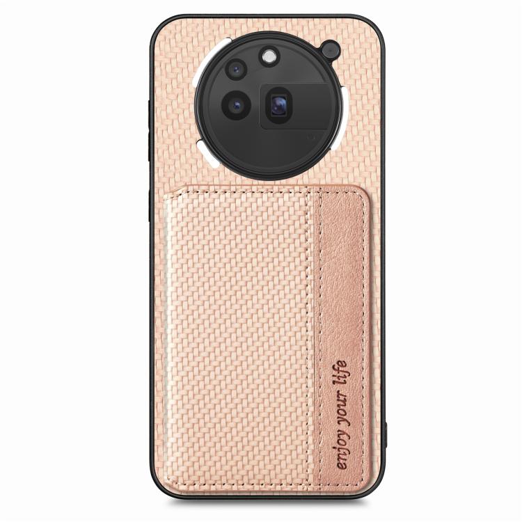 For Nothing Phone 3a Pro Carbon Fiber Magnetic Card Bag Phone Case
