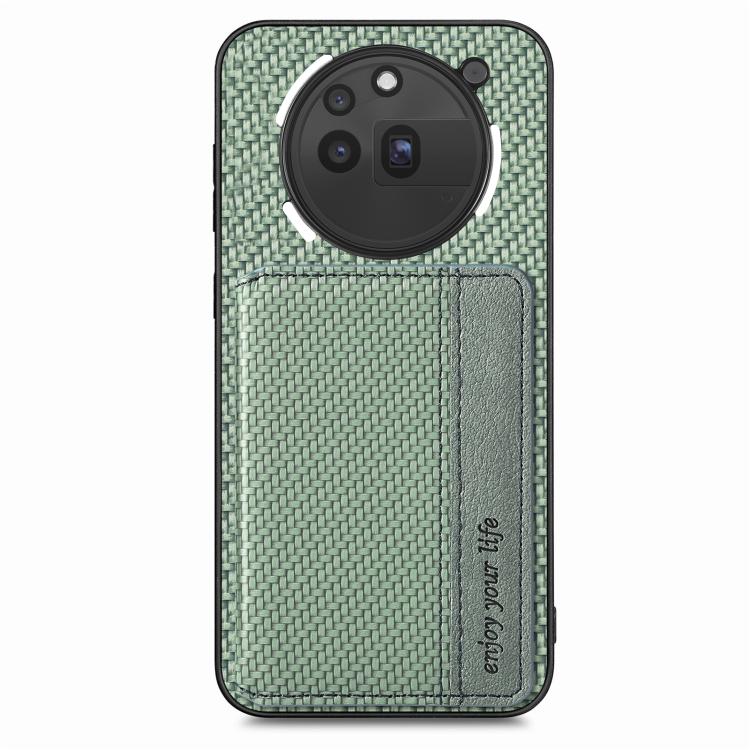 For Nothing Phone 3a Pro Carbon Fiber Magnetic Card Bag Phone Case