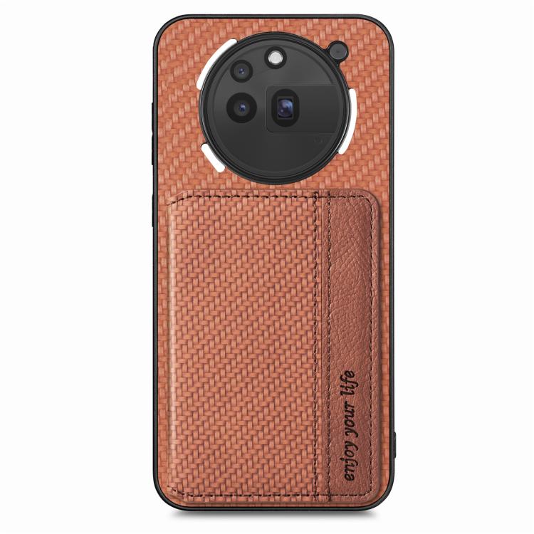 For Nothing Phone 3a Pro Carbon Fiber Magnetic Card Bag Phone Case