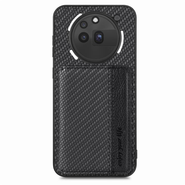 For Nothing Phone 3a Pro Carbon Fiber Magnetic Card Bag Phone Case