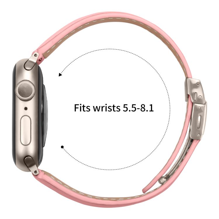 For Apple Watch 42mm / 41mm / 40mm / 38mm Lychee Texture Starlight Turtle Back Buckle Leather Watch Band