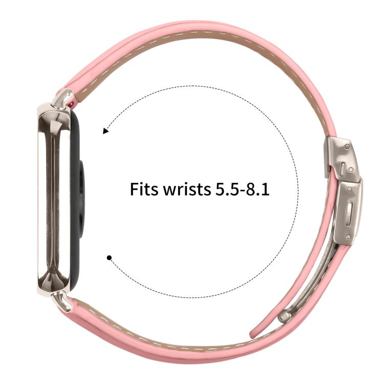 For Xiaomi Smart Bnad 9 Pro / Redmi Watch 5 Lychee Texture Starlight Turtle Back Buckle Leather Watch Band