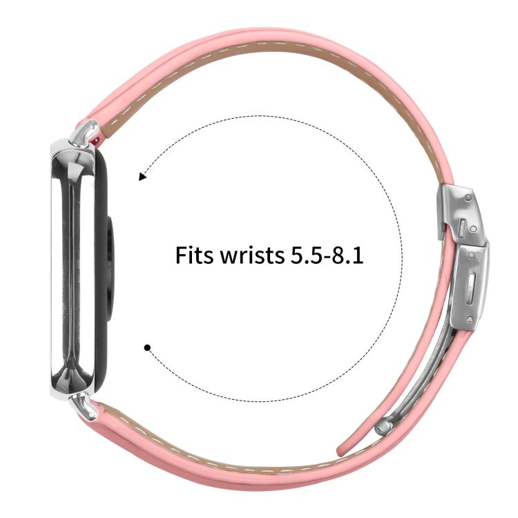 For Xiaomi Smart Bnad 9 Pro / Redmi Watch 5 Lychee Texture Silver Turtle Back Buckle Leather Watch Band