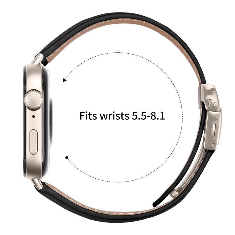 For Huawei Watch Fit 5 / Fit 5 Pro / Fit 4 Lychee Texture Starlight Turtle Back Buckle Leather Watch Band