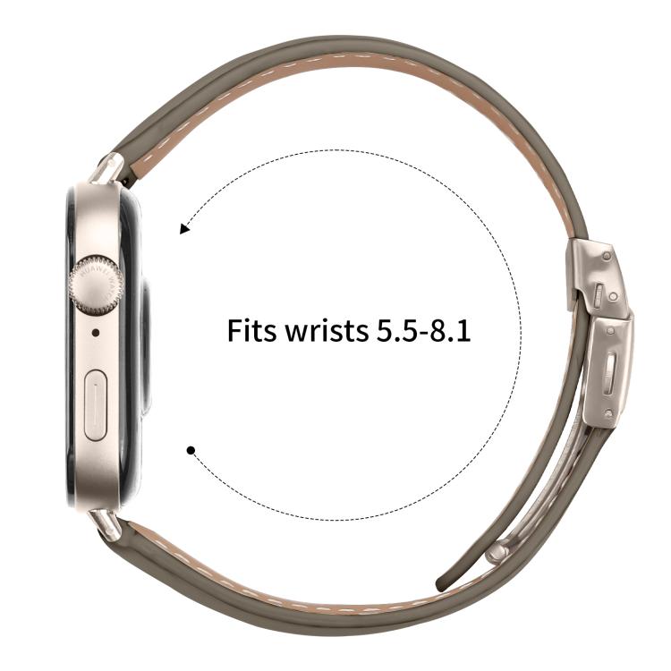 For Huawei Watch Fit 5 / Fit 5 Pro / Fit 4 Lychee Texture Starlight Turtle Back Buckle Leather Watch Band