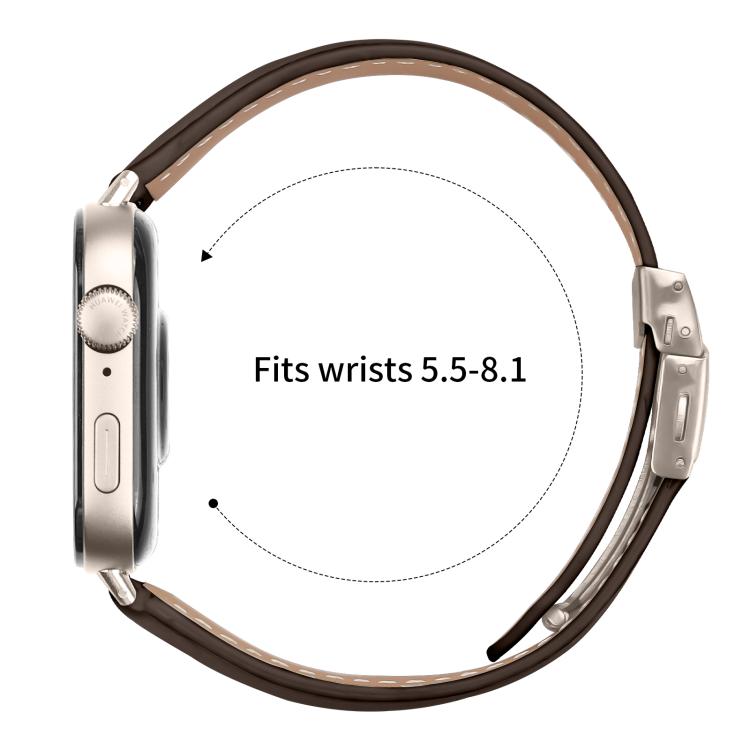 For Huawei Watch Fit 5 / Fit 5 Pro / Fit 4 Lychee Texture Starlight Turtle Back Buckle Leather Watch Band