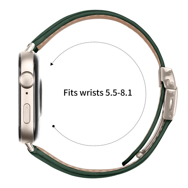 For Huawei Watch Fit 5 / Fit 5 Pro / Fit 4 Lychee Texture Starlight Turtle Back Buckle Leather Watch Band