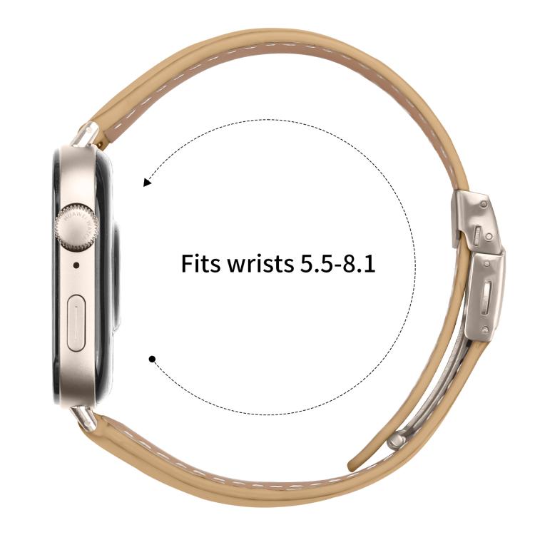 For Huawei Watch Fit 5 / Fit 5 Pro / Fit 4 Lychee Texture Starlight Turtle Back Buckle Leather Watch Band