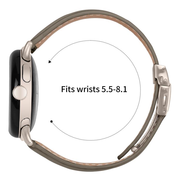 For Google Pixel Watch 4 / 3 / 2 / 1 41mm Lychee Texture Starlight Turtle Back Buckle Leather Watch Band