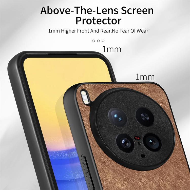 For vivo X200 Ultra Vintage Leather PC Back Cover Phone Case