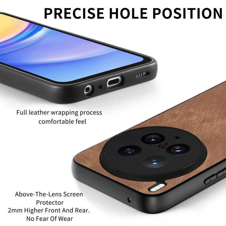 For vivo X200 Ultra Vintage Leather PC Back Cover Phone Case