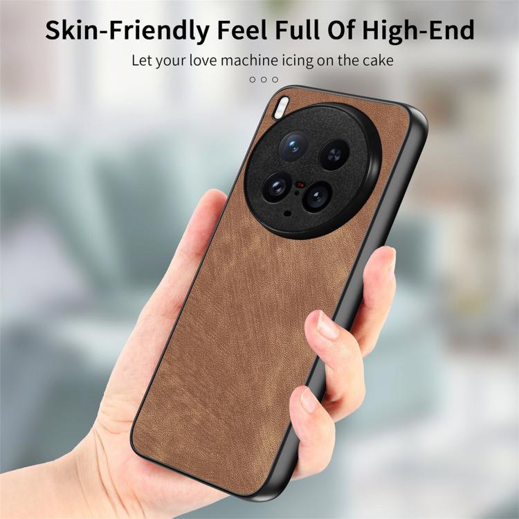 For vivo X200 Ultra Vintage Leather PC Back Cover Phone Case