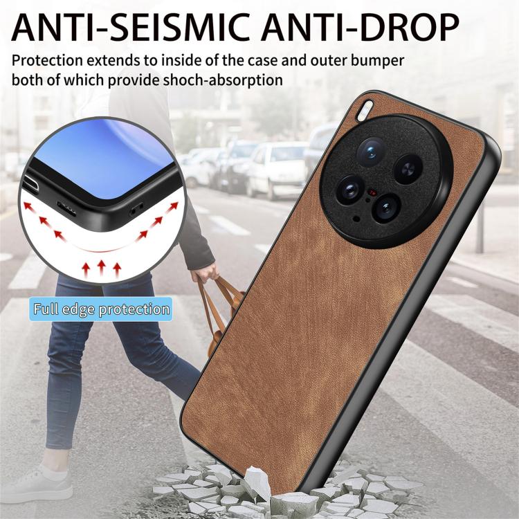 For vivo X200 Ultra Vintage Leather PC Back Cover Phone Case