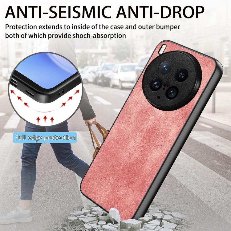 For vivo X200 Ultra Vintage Leather PC Back Cover Phone Case