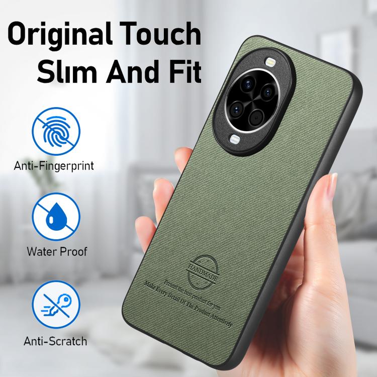 For Huawei nova 14 Twill Fabric Leather Skin Back Phone Case