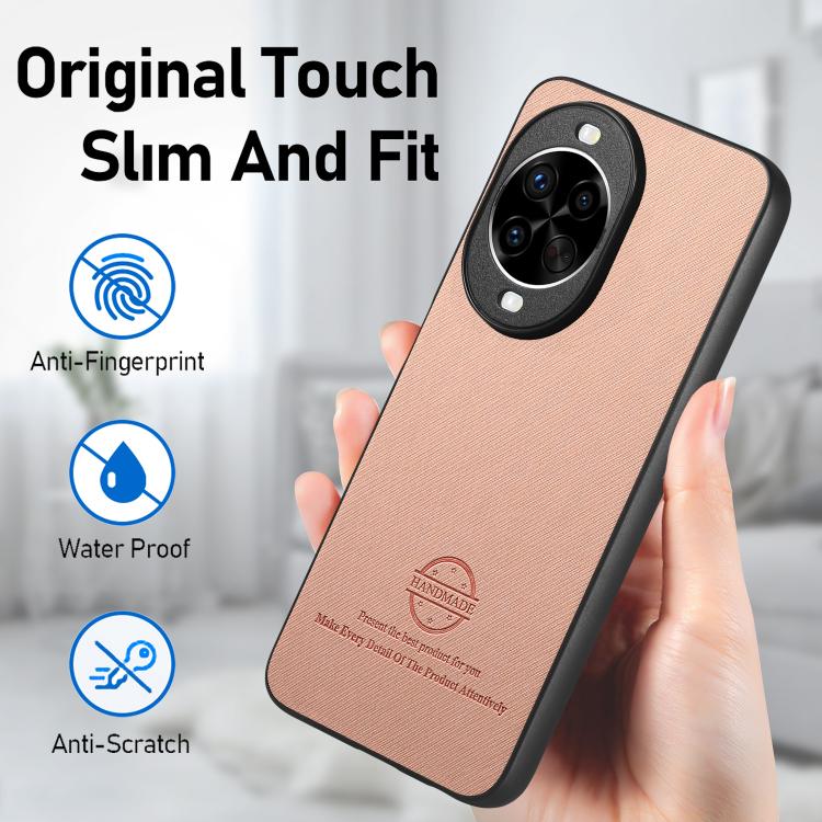 For Huawei nova 14 Pro Twill Fabric Leather Skin Back Phone Case