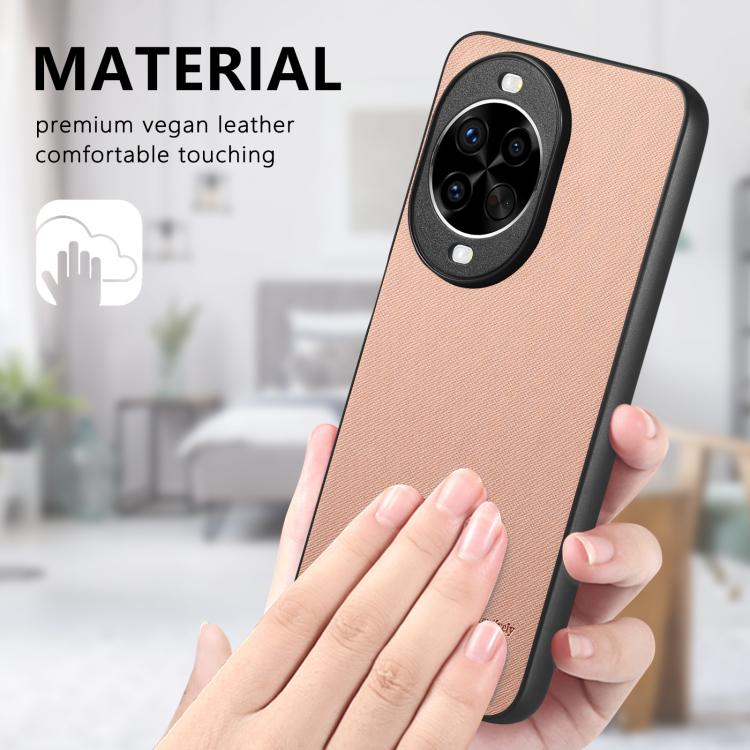 For Huawei nova 14 Pro Twill Fabric Leather Skin Back Phone Case