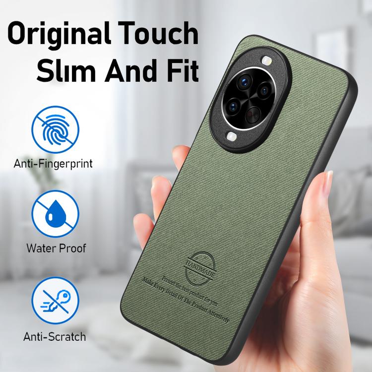 For Huawei nova 14 Pro Twill Fabric Leather Skin Back Phone Case