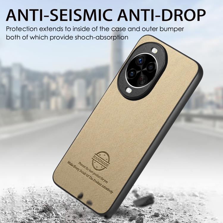 For Huawei nova 14 Pro Twill Fabric Leather Skin Back Phone Case