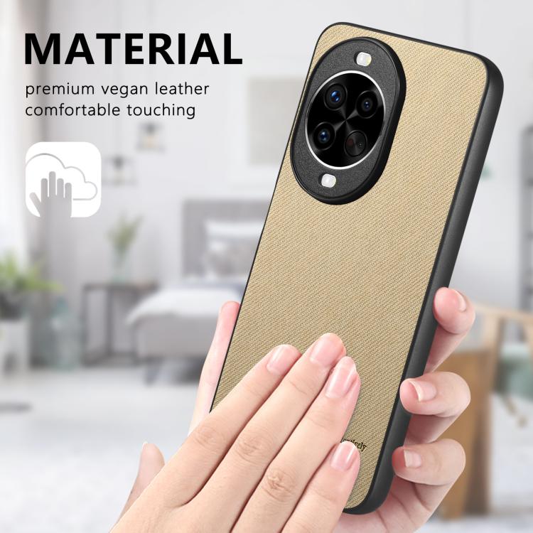 For Huawei nova 14 Pro Twill Fabric Leather Skin Back Phone Case