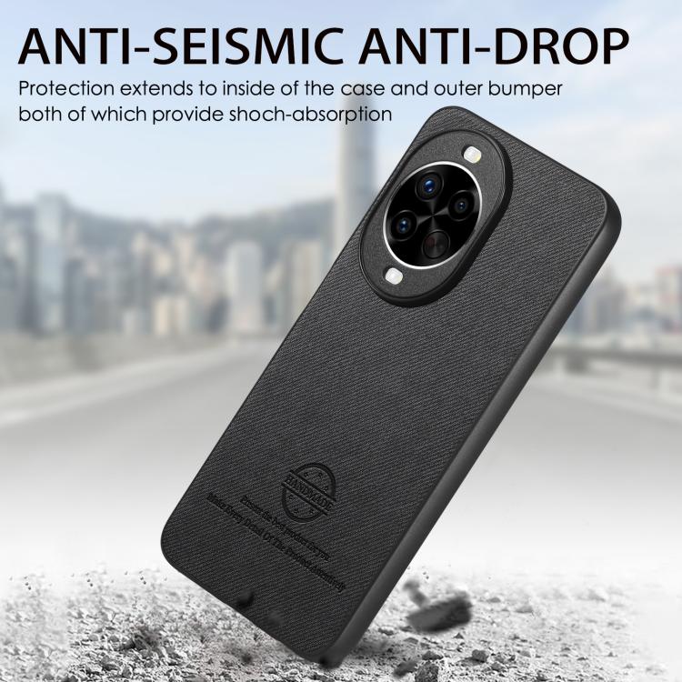 For Huawei nova 14 Pro Twill Fabric Leather Skin Back Phone Case