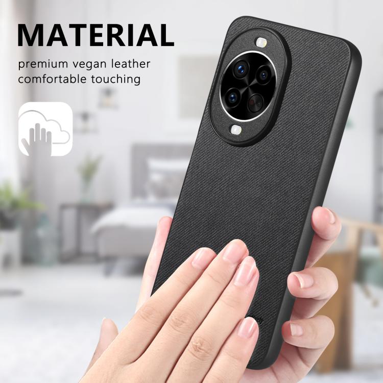 For Huawei nova 14 Pro Twill Fabric Leather Skin Back Phone Case