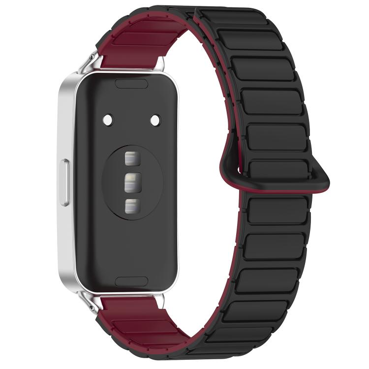 For Huawei Band 10 / 9 / 8 Magnetic Two Color Silicone Watch Band