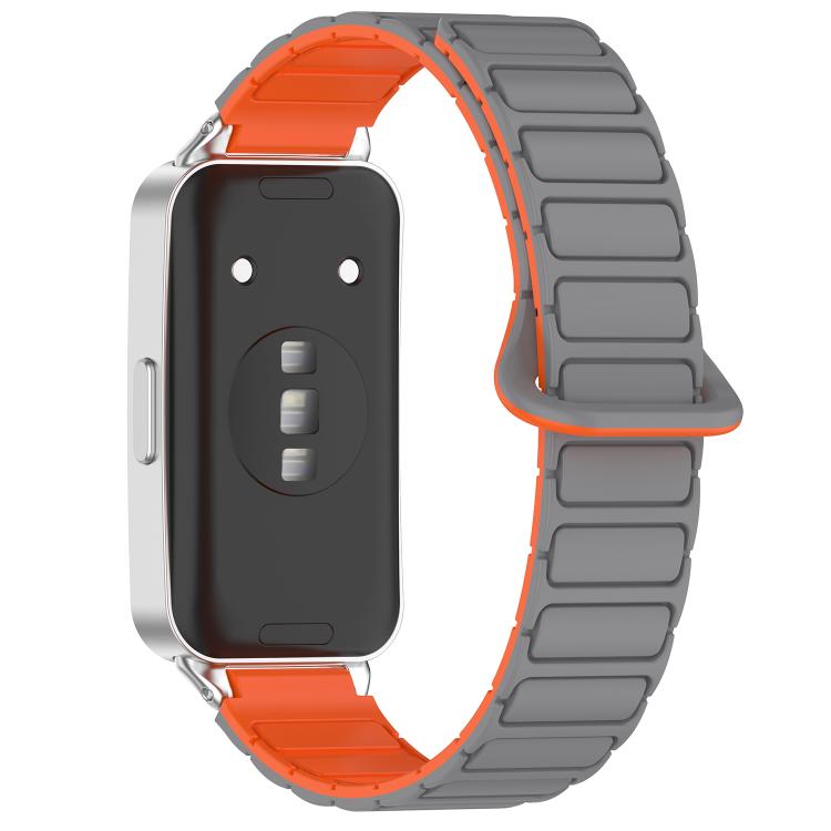 For Huawei Band 10 / 9 / 8 Magnetic Two Color Silicone Watch Band