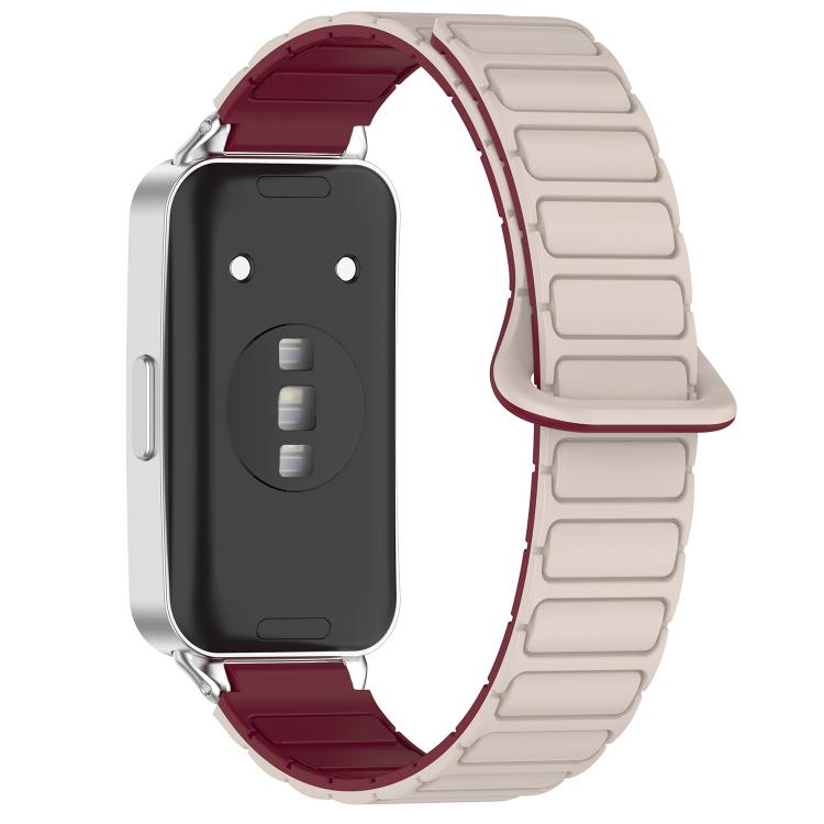 For Huawei Band 10 / 9 / 8 Magnetic Two Color Silicone Watch Band