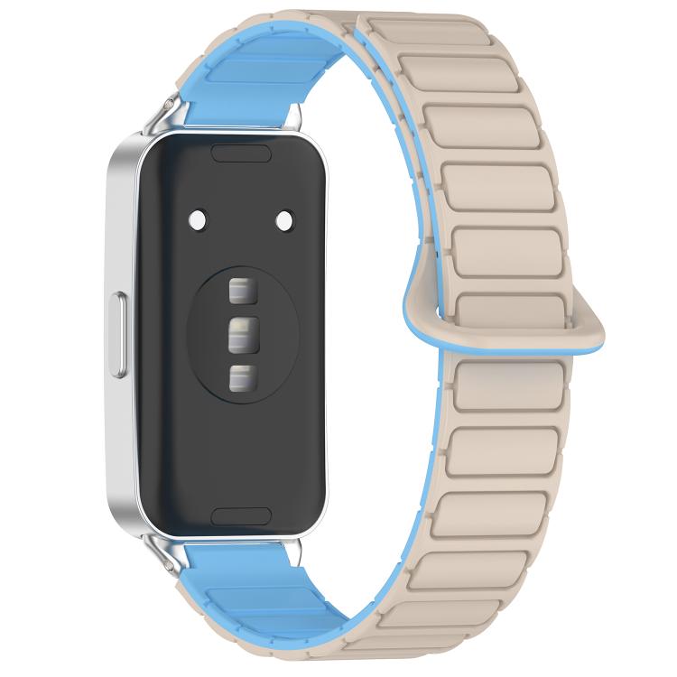 For Huawei Band 10 / 9 / 8 Magnetic Two Color Silicone Watch Band