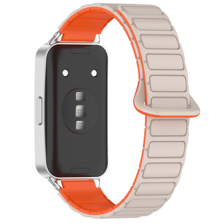 For Huawei Band 10 / 9 / 8 Magnetic Two Color Silicone Watch Band