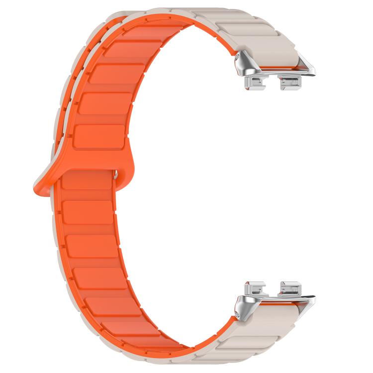 For Huawei Band 10 / 9 / 8 Magnetic Two Color Silicone Watch Band