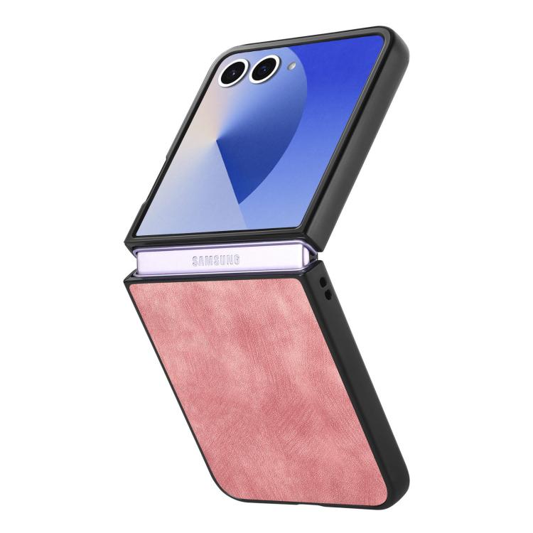 For Samsung Galaxy Z Flip 7 5G Vintage Leather PC Back Cover Phone Case