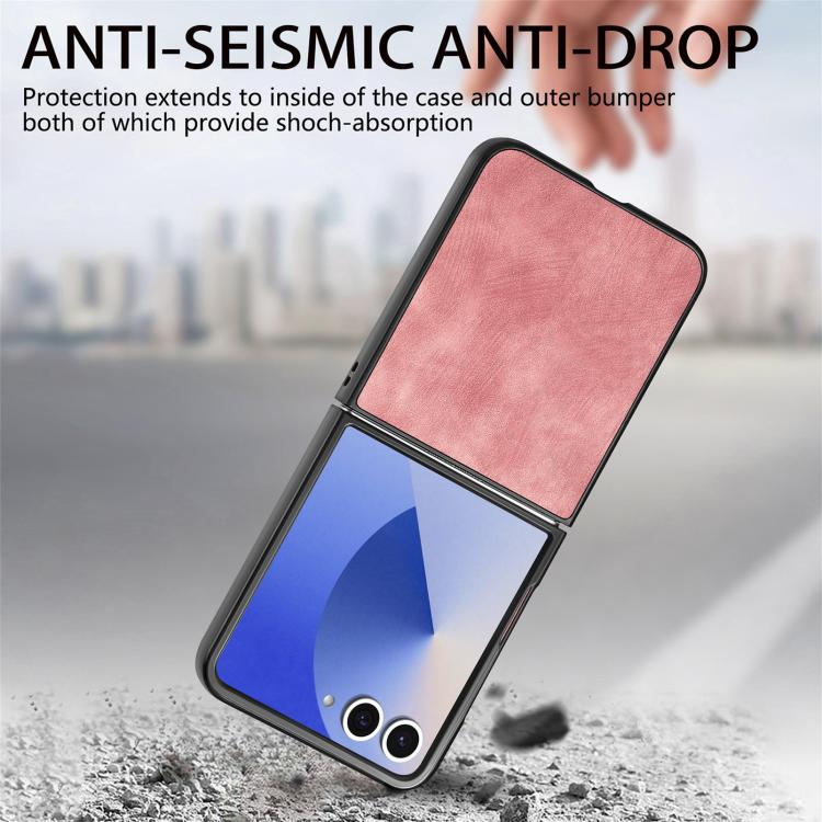 For Samsung Galaxy Z Flip 7 5G Vintage Leather PC Back Cover Phone Case