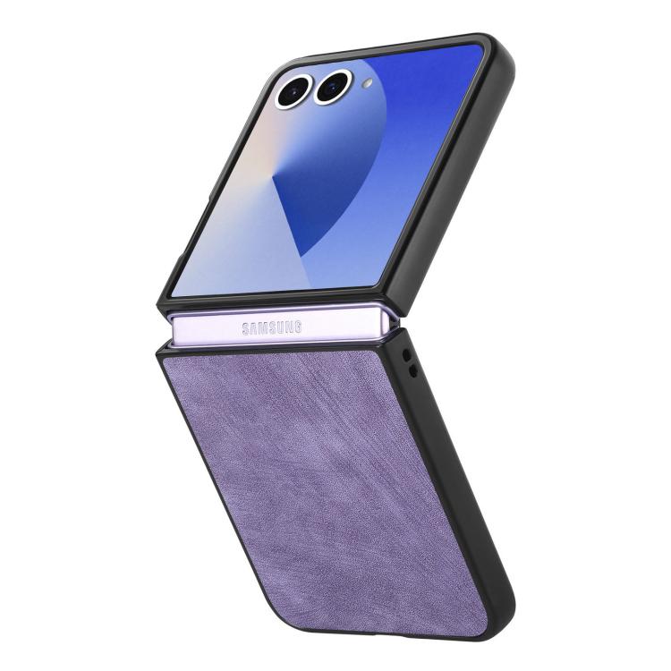 For Samsung Galaxy Z Flip 7 5G Vintage Leather PC Back Cover Phone Case