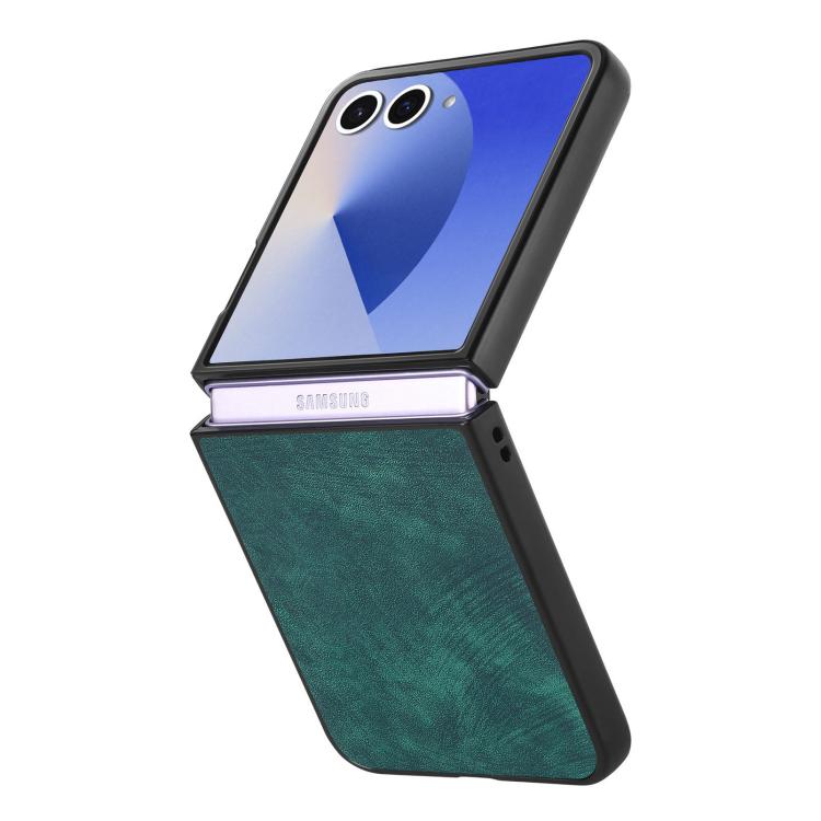 For Samsung Galaxy Z Flip 7 5G Vintage Leather PC Back Cover Phone Case