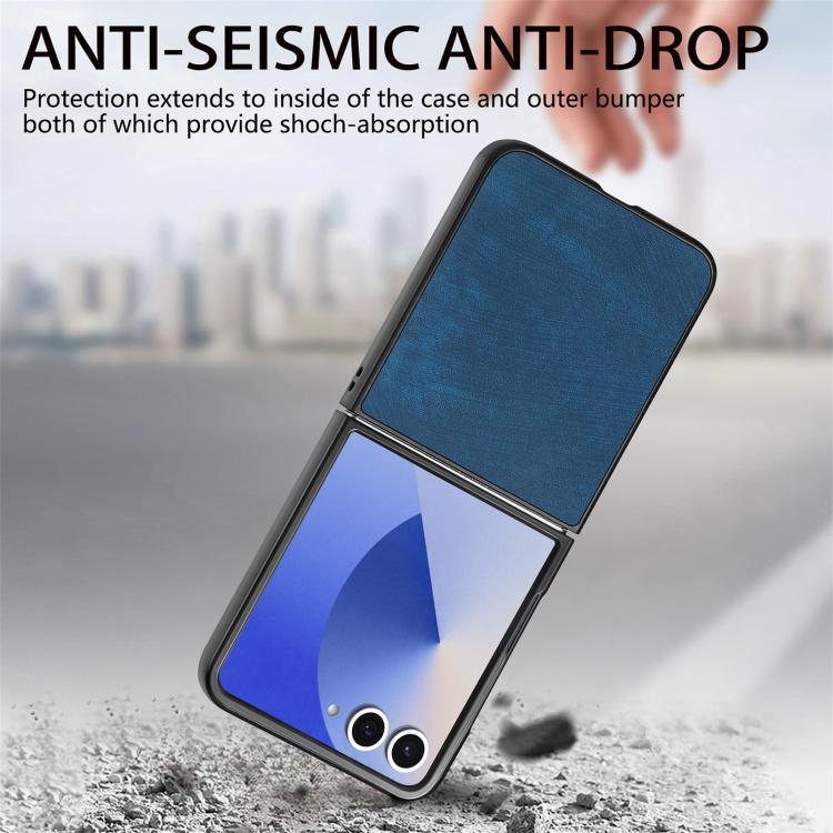 For Samsung Galaxy Z Flip 7 5G Vintage Leather PC Back Cover Phone Case