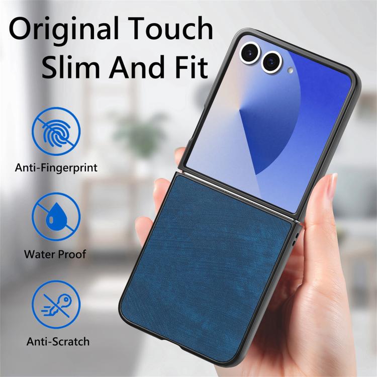 For Samsung Galaxy Z Flip 7 5G Vintage Leather PC Back Cover Phone Case