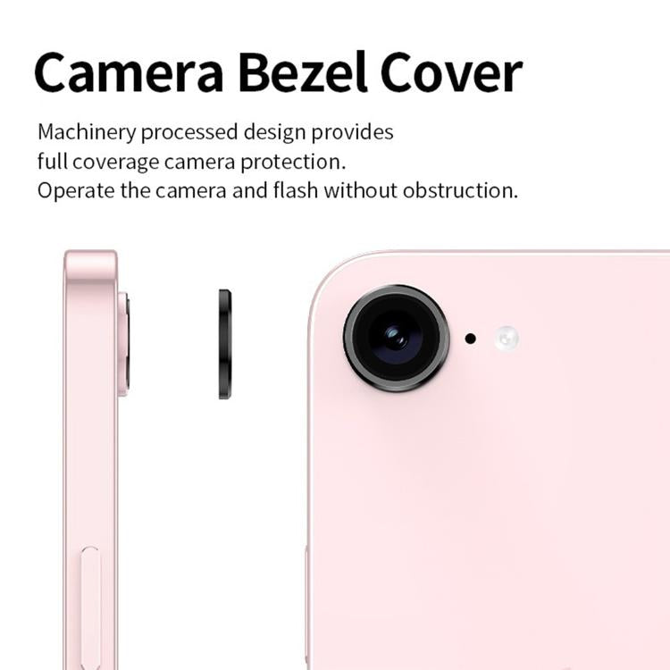 For iPhone 17e / 16e Kalebol Metal Hollow Lens Protection Ring