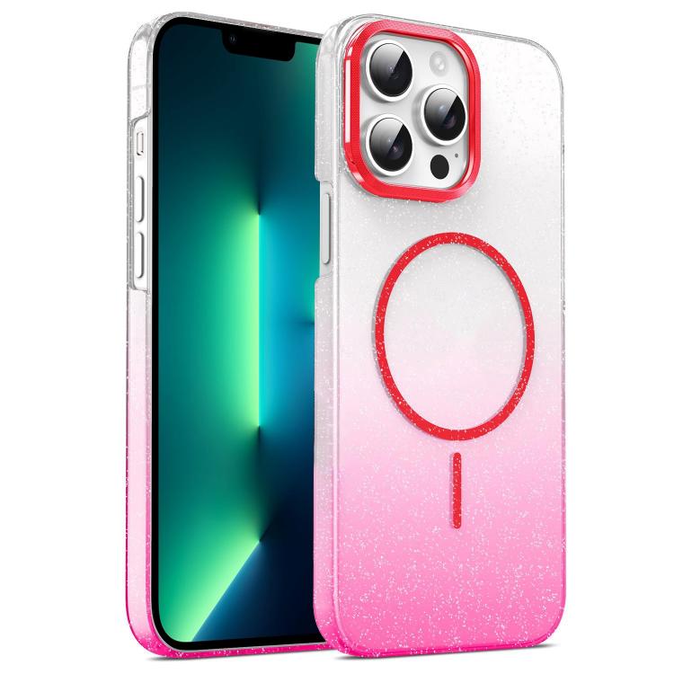 For iPhone 13 Pro Max Gold Diamond Glitter Gradient MagSafe Shockproof Phone Case