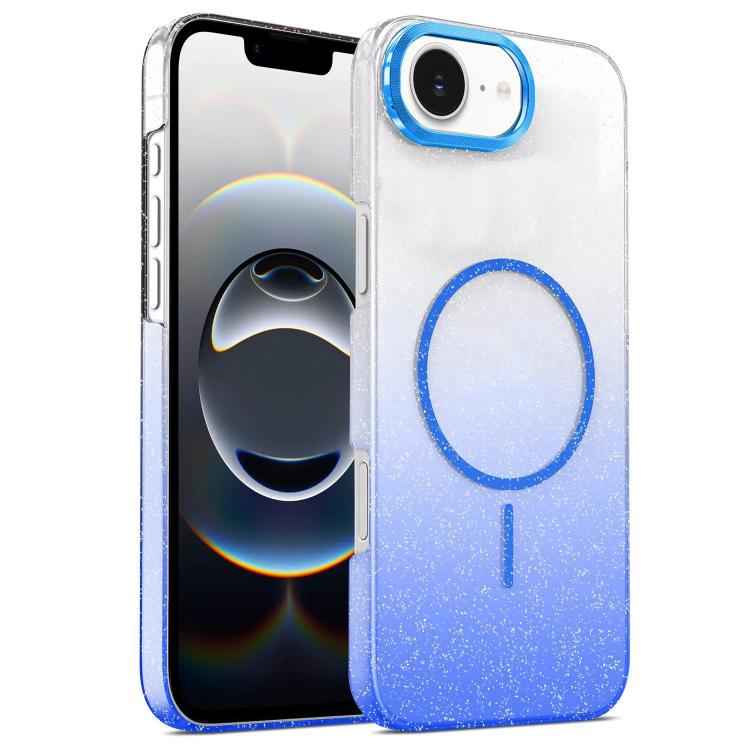 For iPhone 17e / 16e Gold Diamond Glitter Gradient MagSafe Shockproof Phone Case