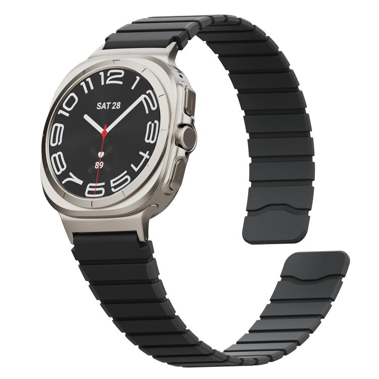 For Samsung Galaxy Watch Ultra 47mm / Ultra 2025 Magnetic Two Color Silicone Watch Band