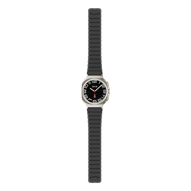 For Samsung Galaxy Watch Ultra 47mm / Ultra 2025 Magnetic Two Color Silicone Watch Band