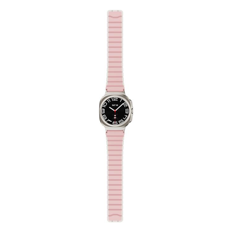For Samsung Galaxy Watch Ultra 47mm / Ultra 2025 Magnetic Two Color Silicone Watch Band