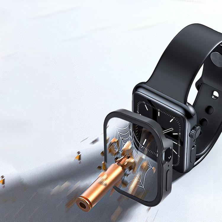 For Apple Watch Series 11 / 10 46mm Tempered Film Integrated Aluminum Watch Case
