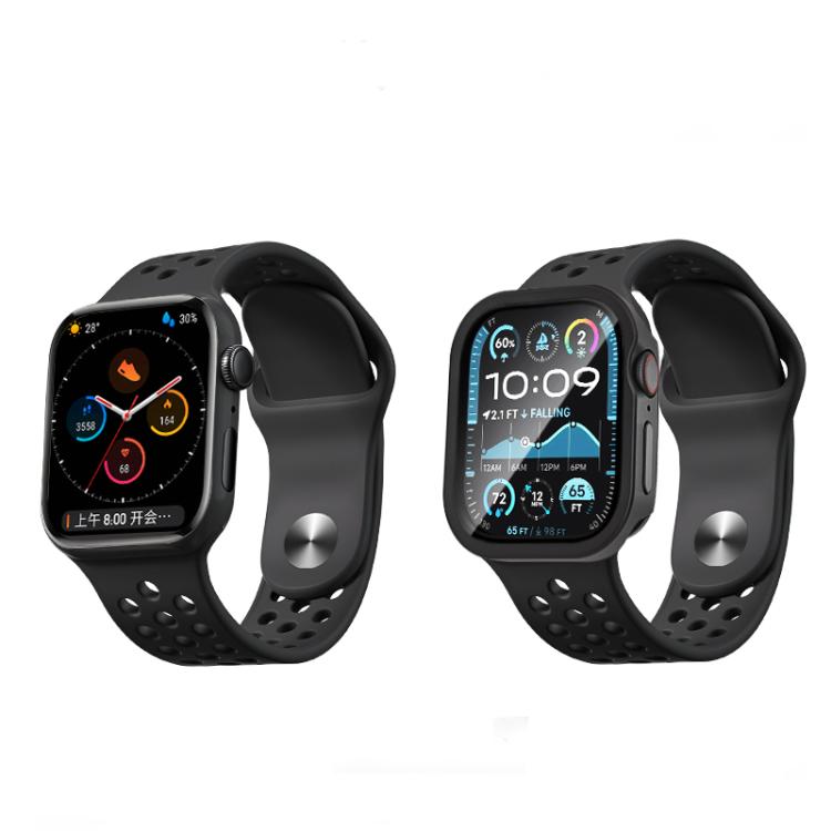 For Apple Watch Series 11 / 10 46mm Tempered Film Integrated Aluminum Watch Case