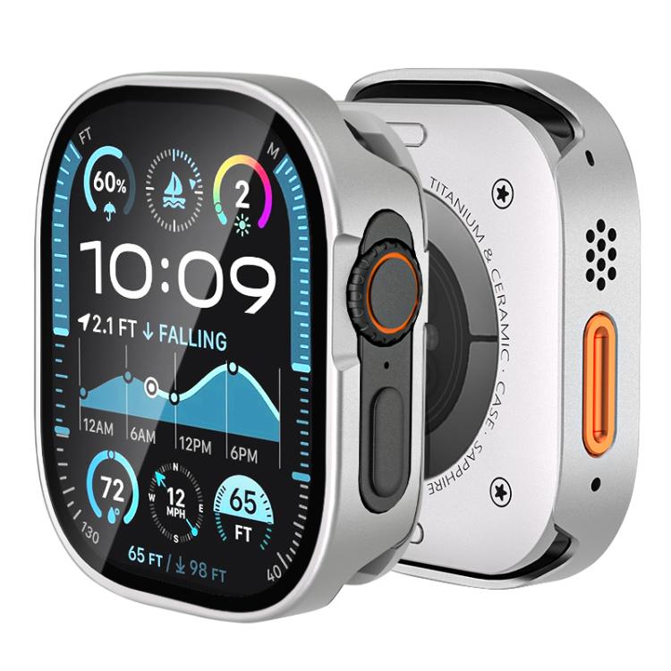 For Apple Watch Ultra 3 / 2 / 1 49mm Tempered Film Integrated Aluminum Watch Case